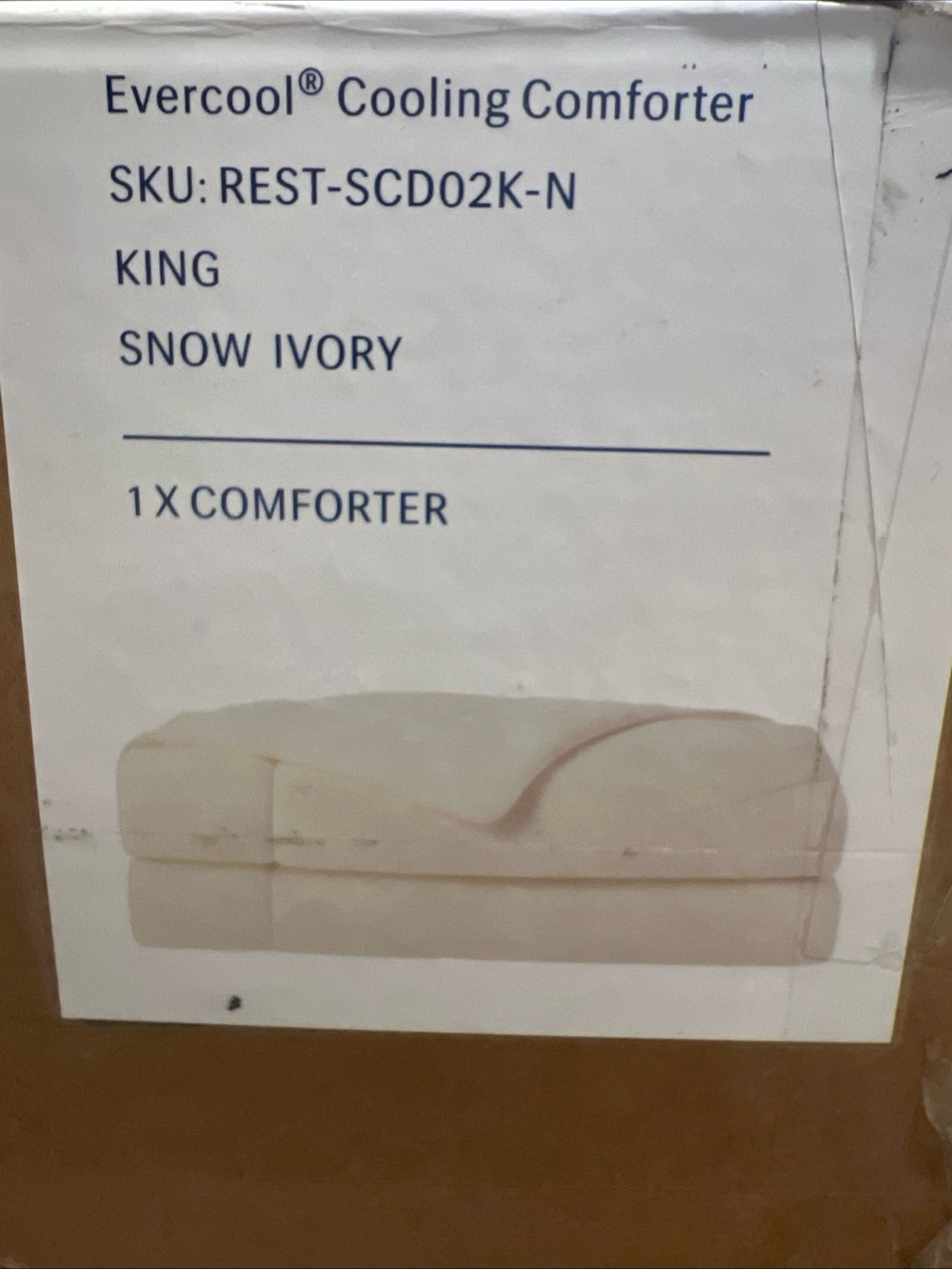 Rest Evercool Snow Ivory Cooling Comforter - King